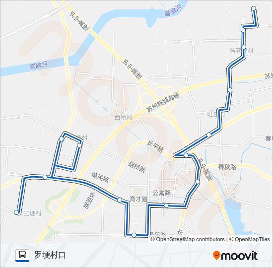 公交822路的线路图