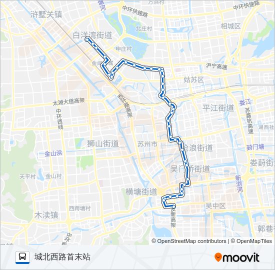 公交921路的线路图