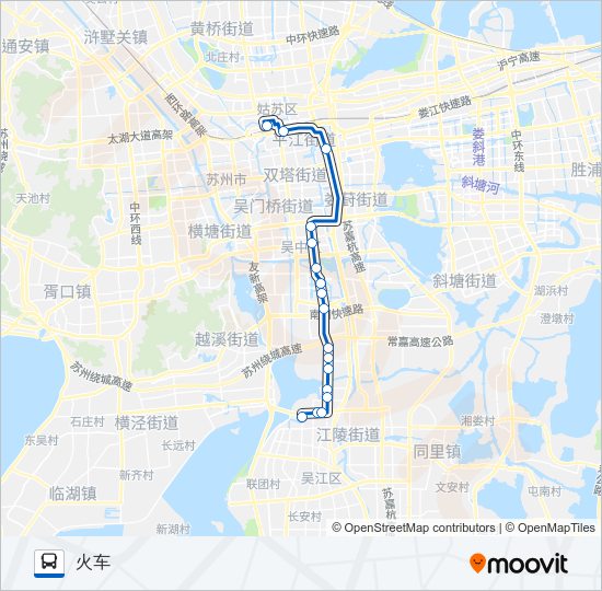 公交快6号路的线路图