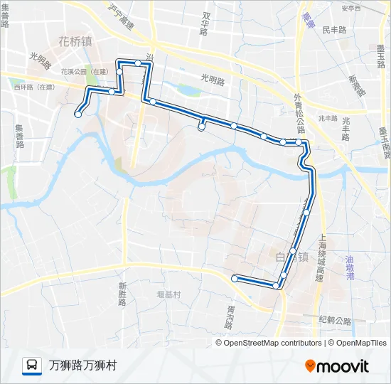 白鹤6路 Bus Line Map
