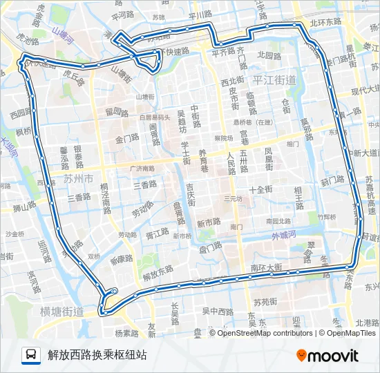 10路南线 Bus Line Map