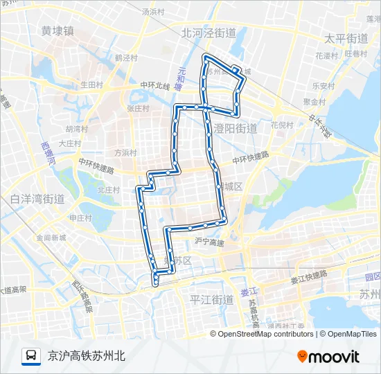 80路东线 Bus Line Map
