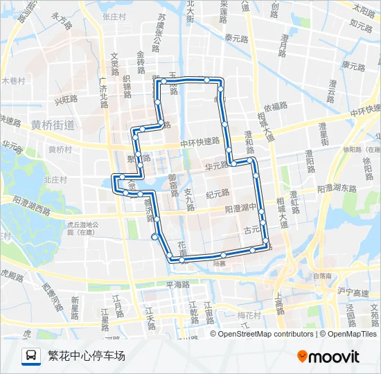 80路南线 Bus Line Map