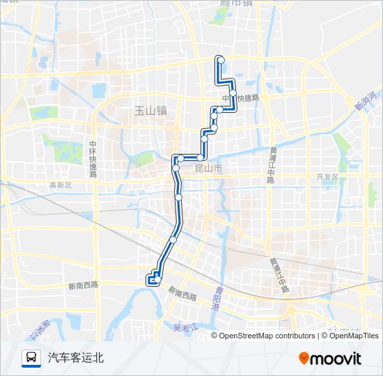 公交公交55路的线路图