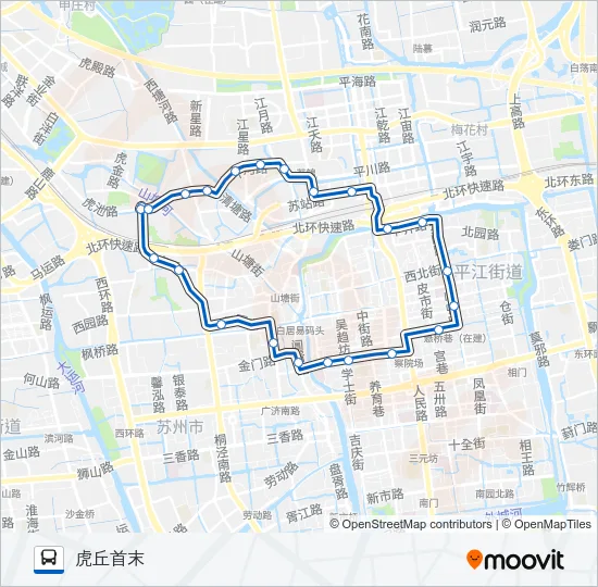 游1路外环 Bus Line Map