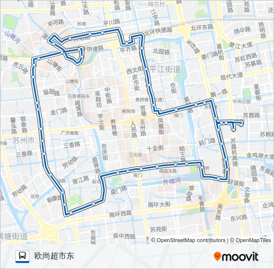 游5路北线 Bus Line Map