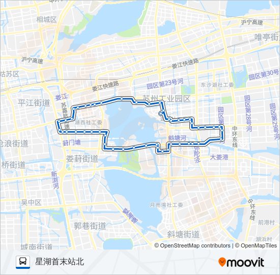 100路内环 bus Line Map