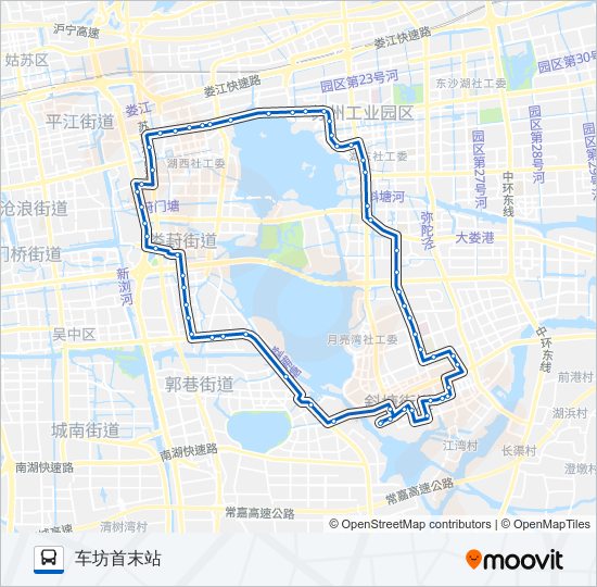 公交120东线路的线路图