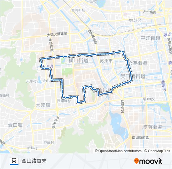 300路外环 bus Line Map