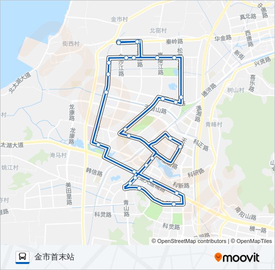 公交350东线路的线路图