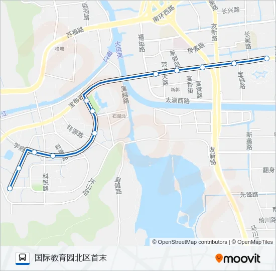 公交602区间路的线路图