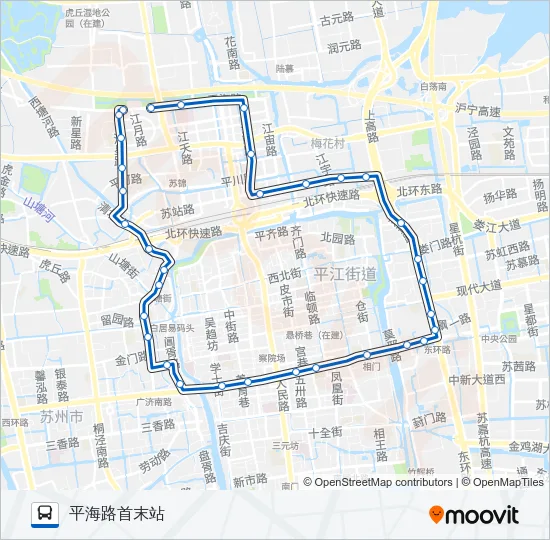 980路东线 Bus Line Map