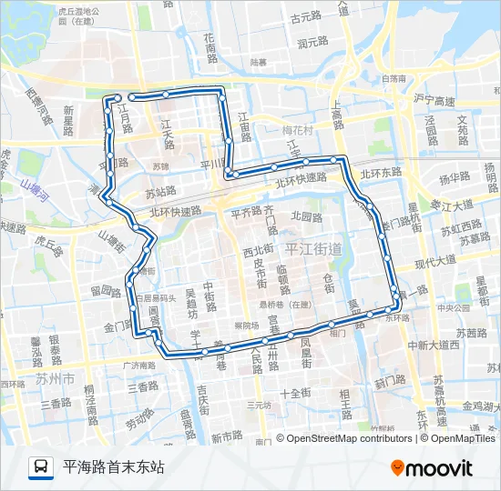 公交980西线路的线路图