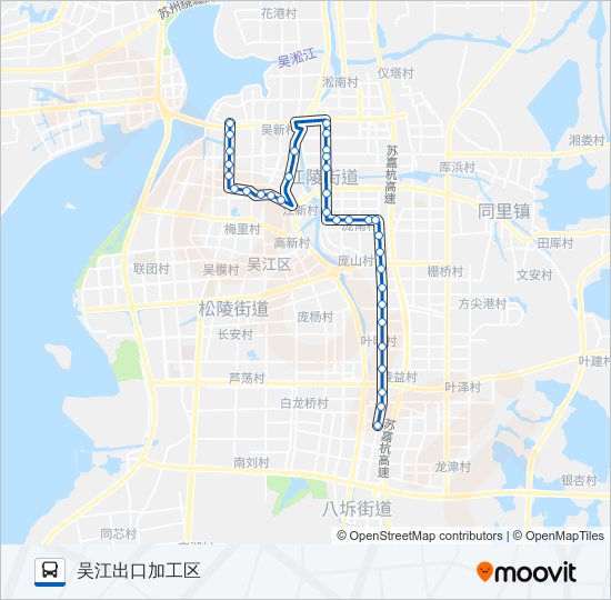 公交吴江106路的线路图