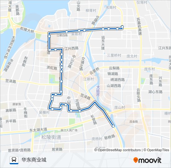 公交吴江108路的线路图