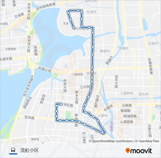 公交吴江109路的线路图