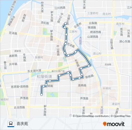 公交吴江110路的线路图