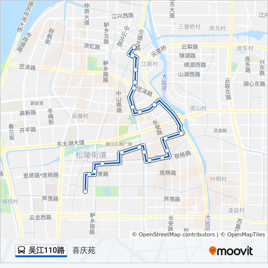 吴江110路 bus Line Map