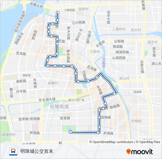 公交吴江111路的线路图