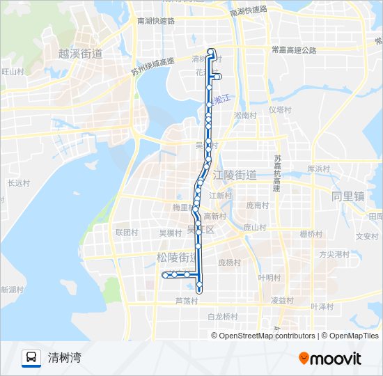 公交吴江112路的线路图
