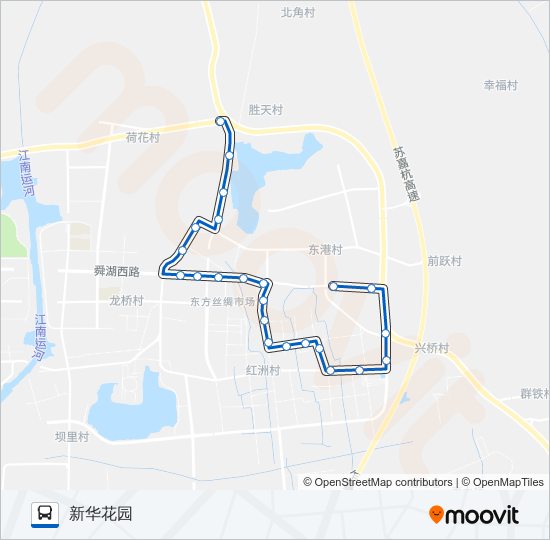 公交吴江162路的线路图
