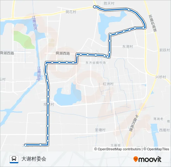 吴江166路 Bus Line Map