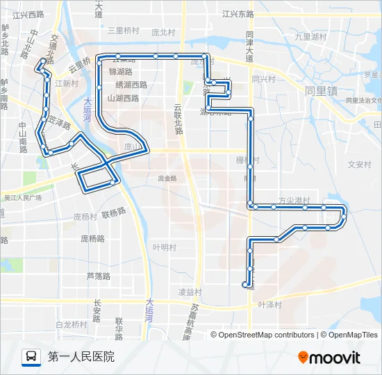 吴江206路 Bus Line Map