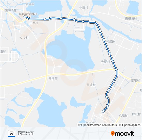 公交松汾261路的线路图