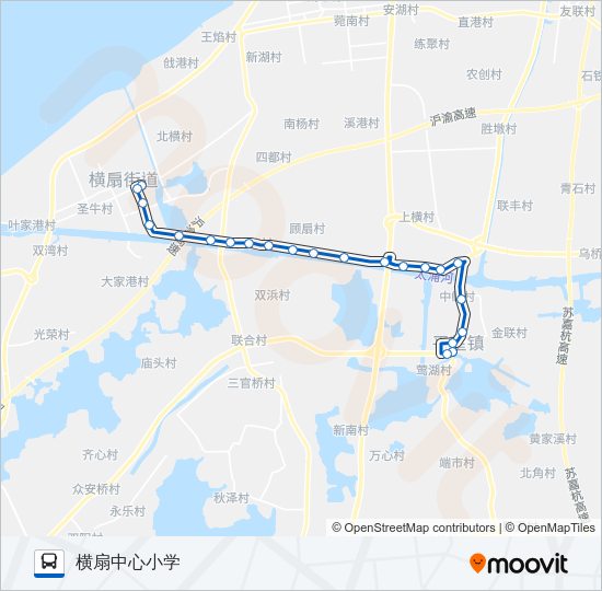 公交松盛208路的线路图