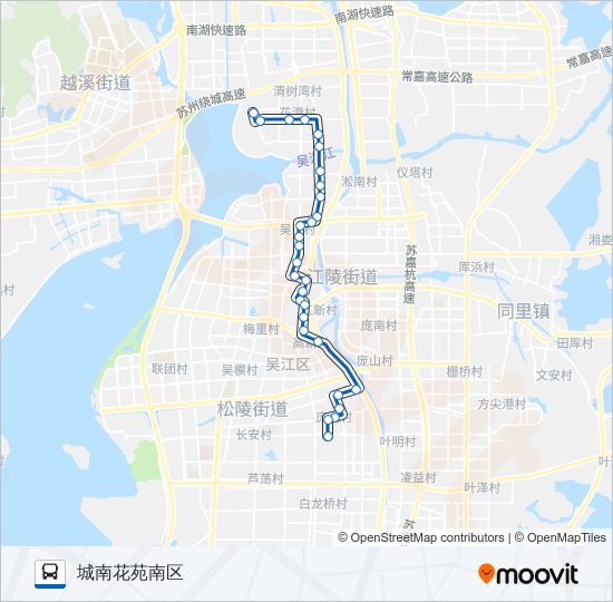 公交松陵101路的线路图