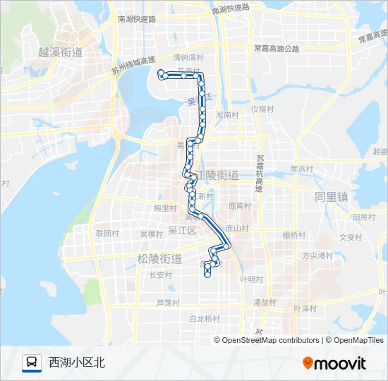 公交松陵101路的线路图
