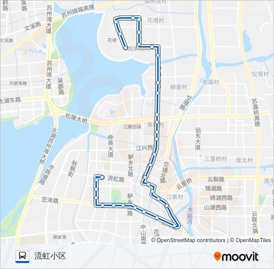 公交松陵109路的线路图