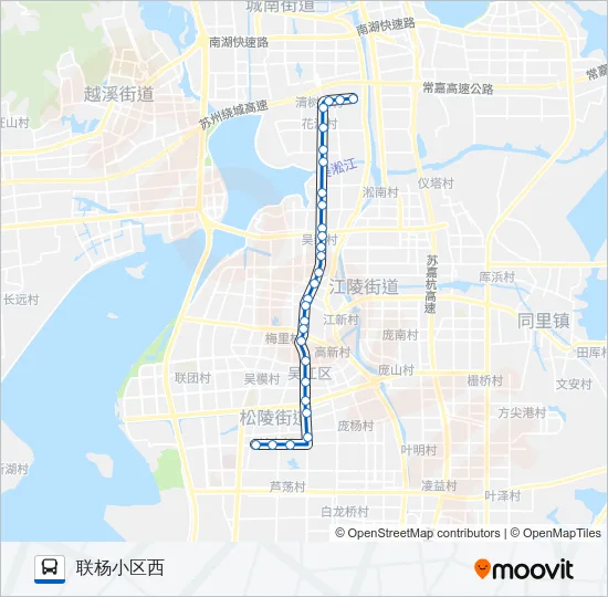 公交松陵112路的线路图