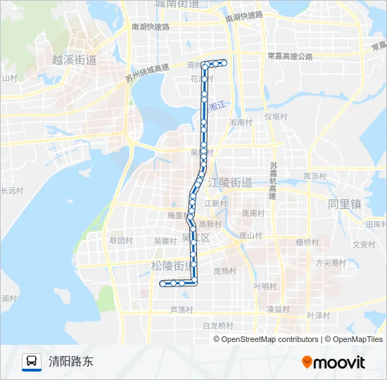 公交松陵112路的线路图