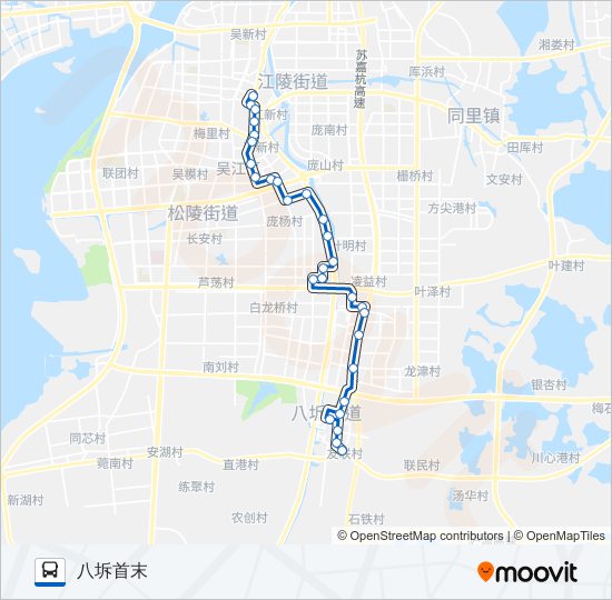 公交松陵202路的线路图