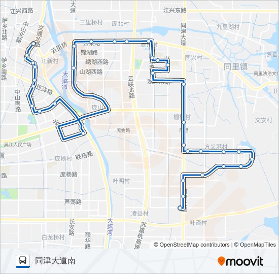 公交松陵206路的线路图