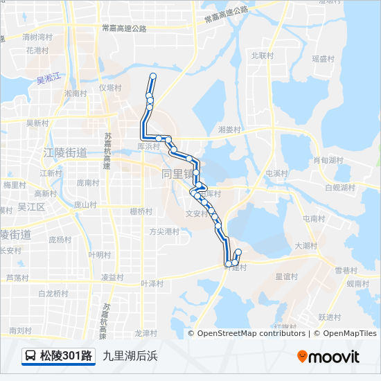 松陵301路 bus Line Map