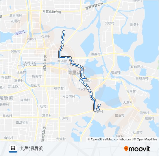 公交松陵301路的线路图