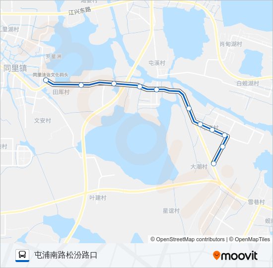公交松陵302路的线路图