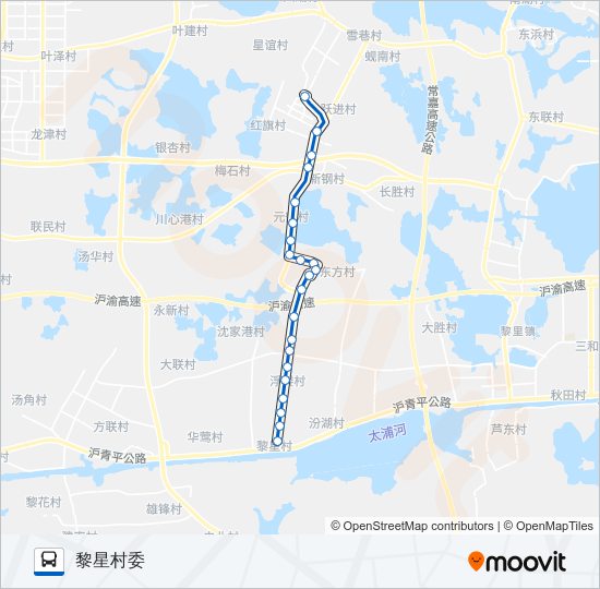 公交汾湖321路的线路图