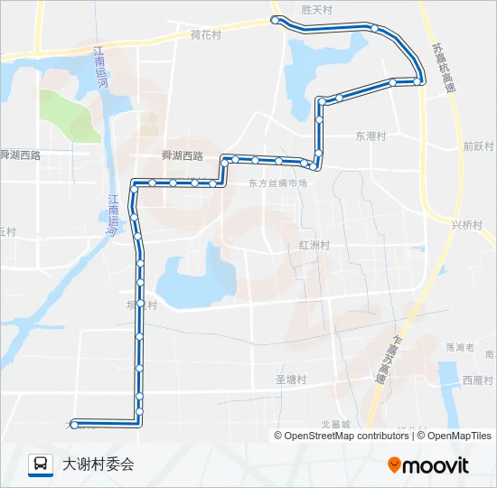 盛泽166路 Bus Line Map