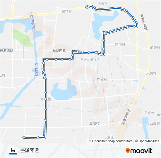 盛泽166路 Bus Line Map