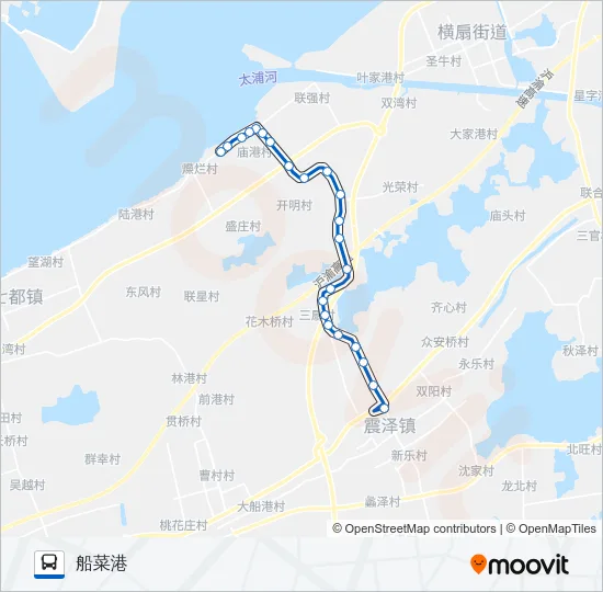 公交震七282路的线路图