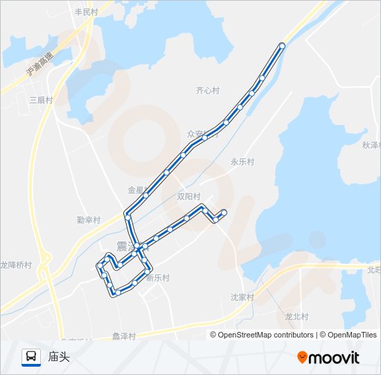 公交震泽301路的线路图