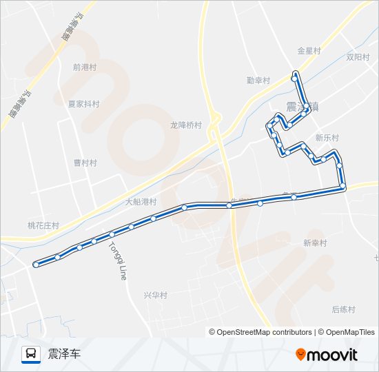 震泽302路 Bus Line Map