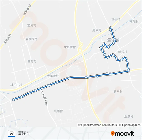 震泽302路 Bus Line Map