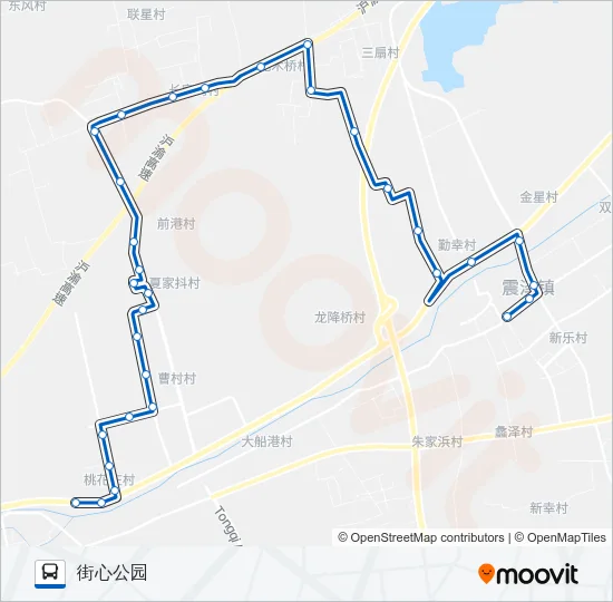 公交震泽305路的线路图