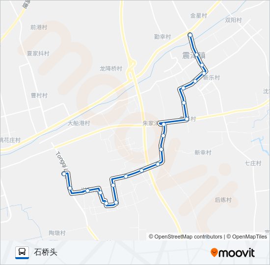 公交震泽306路的线路图