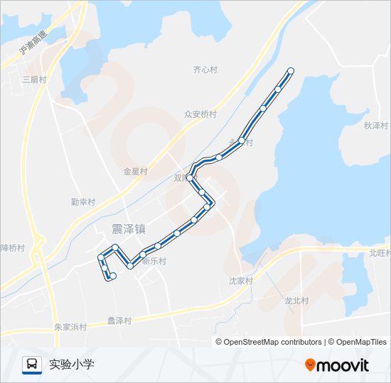 公交震泽307路的线路图