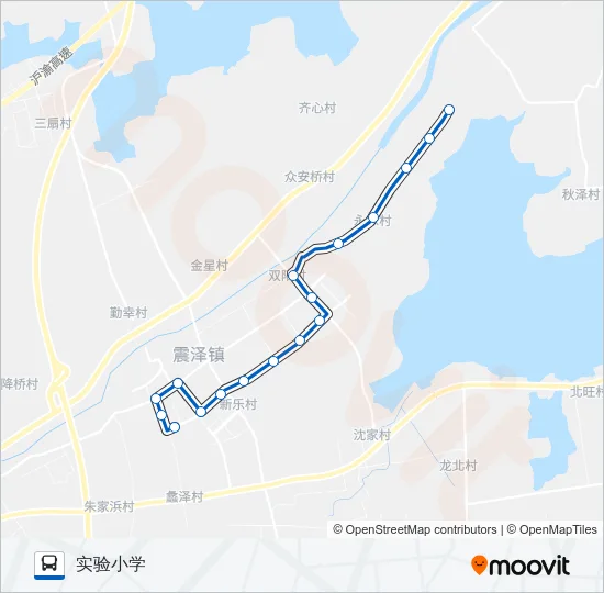 震泽307路 Bus Line Map